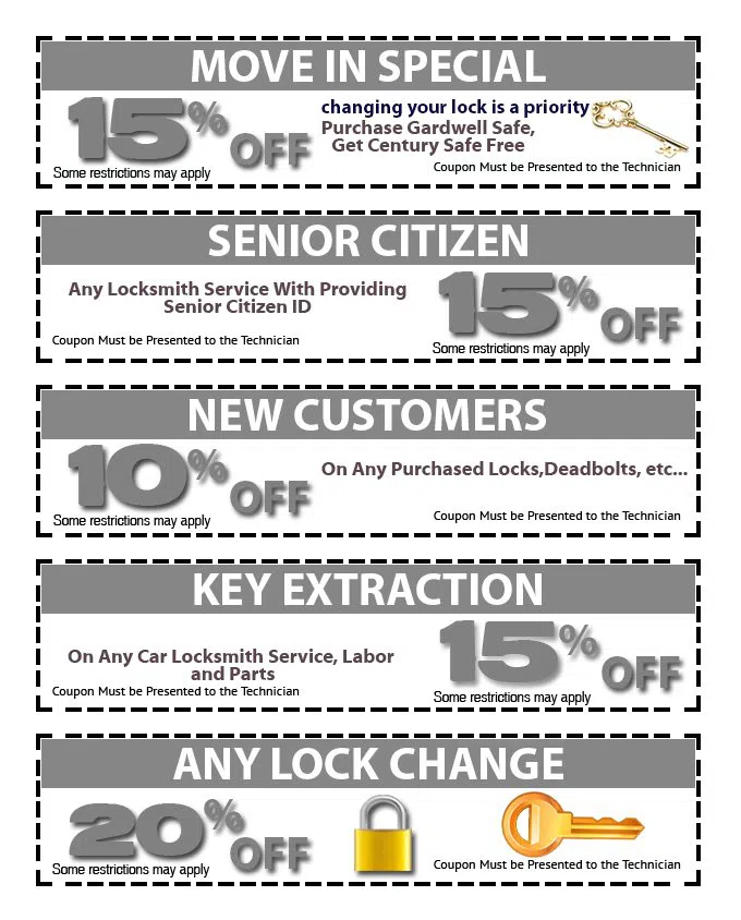 Henrico Locksmith Service Henrico, VA 804-596-3305 - coupons18-set-five